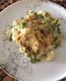 Brócolis y coliflor gratinadas