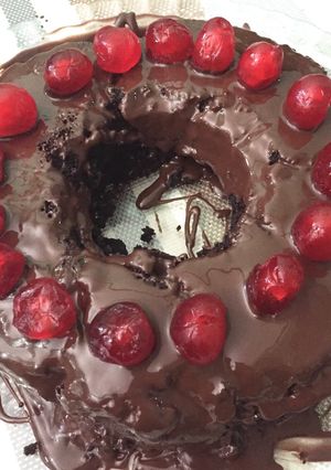 Foto resep Birthday cake - chocolate cherry 🎂🍒