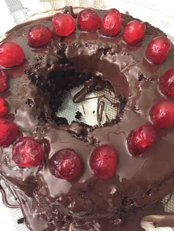 Cara Simple Menyiapkan Resep  Birthday cake - chocolate cherry 🎂🍒 yang Menggugah Selera, Sempurna