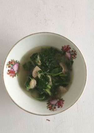Foto resep Tumis bayam bakso mpasi 1th7bln