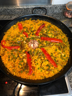 Una foto de Paella verde o de verduras