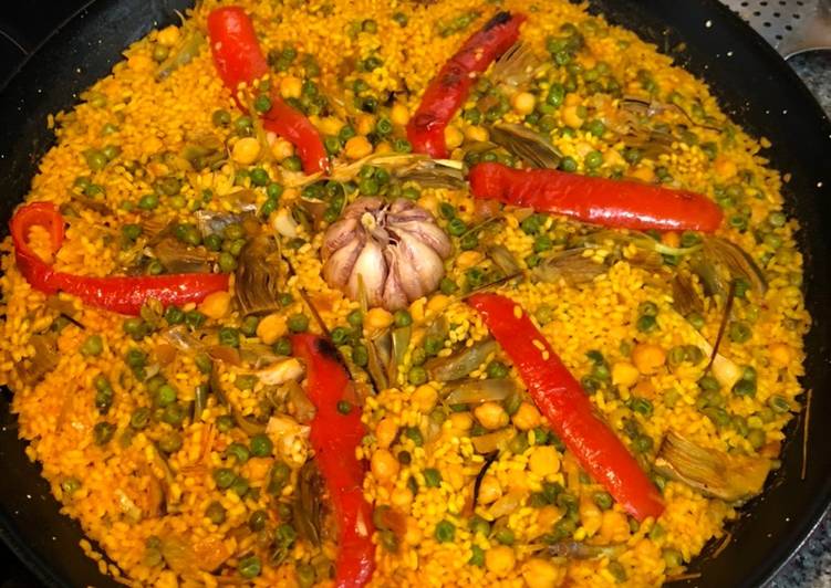 Paella verde o de verduras