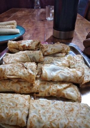Una foto de Panqueques de dulce de leche
