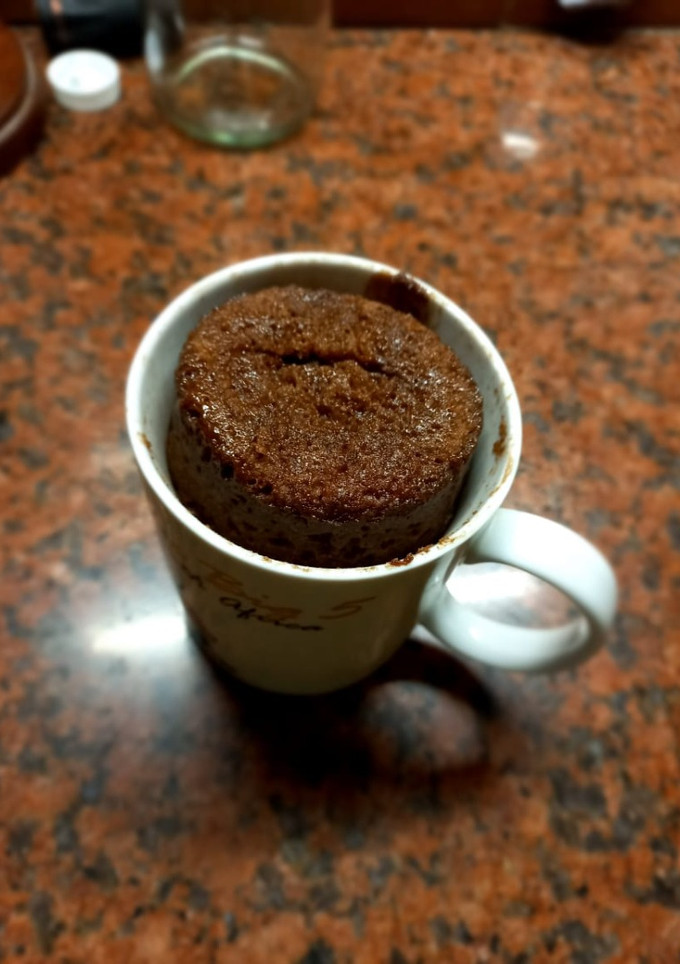 Una foto de BROWNIE en TAZA (para microondas), súper fácil y rápido