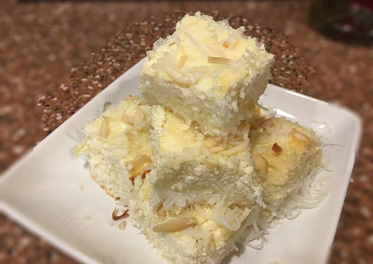 Coconut Almond Rice Noodle Kugel