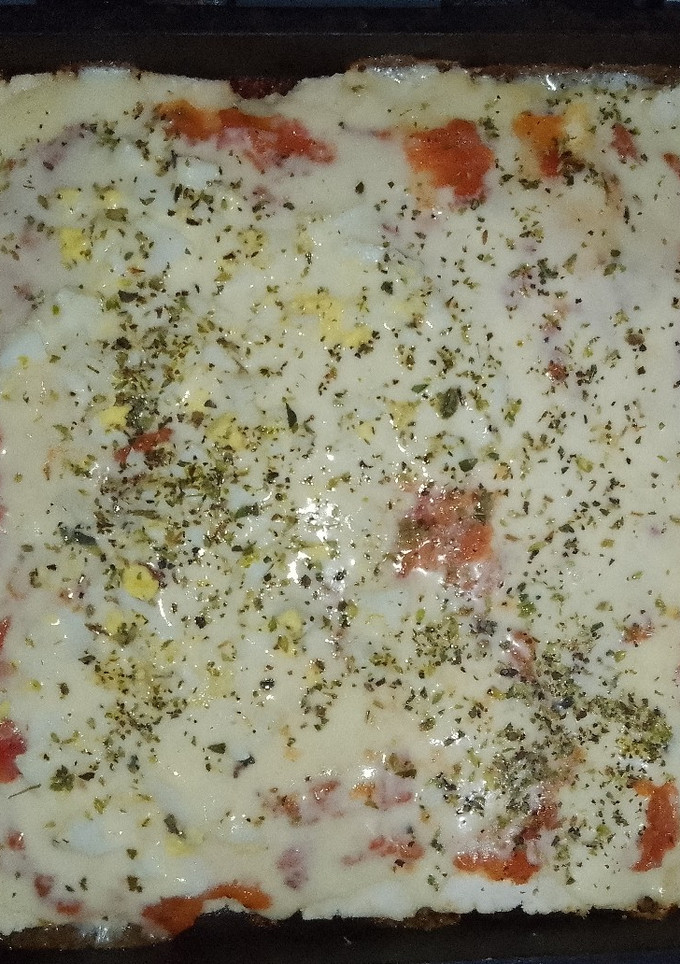 Una foto de Pizza sin gluten, sin levadura y sin horno🍕