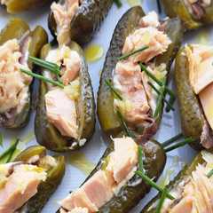 Una foto de Pepinillos rellenos