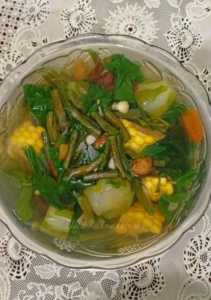 Foto resep Sayur Asem Daun Lembayung, Jagung, dan Pedoyo