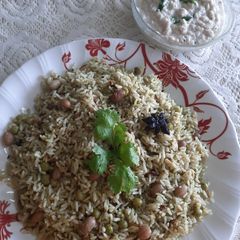 A picture of Pudina Rice (Mint leaves Rice).