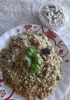 A picture of Pudina Rice (Mint leaves Rice).