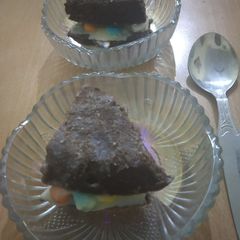 A picture of Chocolet stuff Oats choco cake sandwich.
