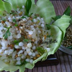 A picture of Sprouted Moth Sabudana Khichdi.