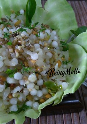 A picture of Sprouted Moth Sabudana Khichdi.
