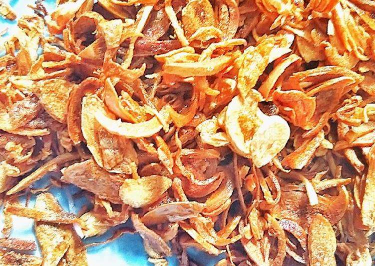 urutan  Bawang goreng renyah Jadi, mengenyangkan