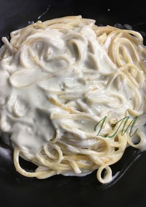 Una foto de Espaguetis al roquefort en olla GM. Tercera semana, receta rápida contrarreloj