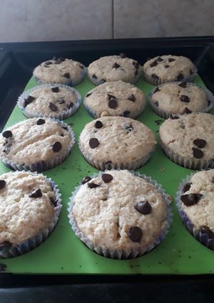 Una foto de Muffins de vainilla con chips de chocolate