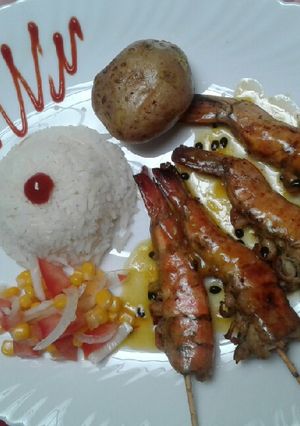 Una foto de Langostino a la plancha