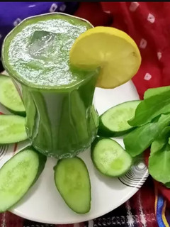A picture of Green Vegetables juice.