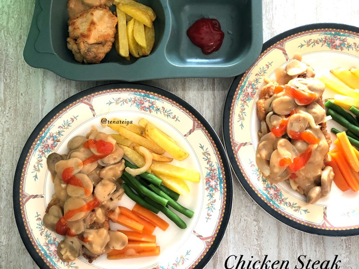 Resep Chicken Steak with Mushroom Sauce Anti Gagal