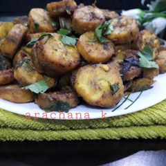 A picture of Kache kele ki spicy bhujiya.