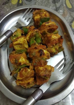 पनीर टिक्का (paneer tikka recipe in Hindi) रेसिपी मुख्य फोटो