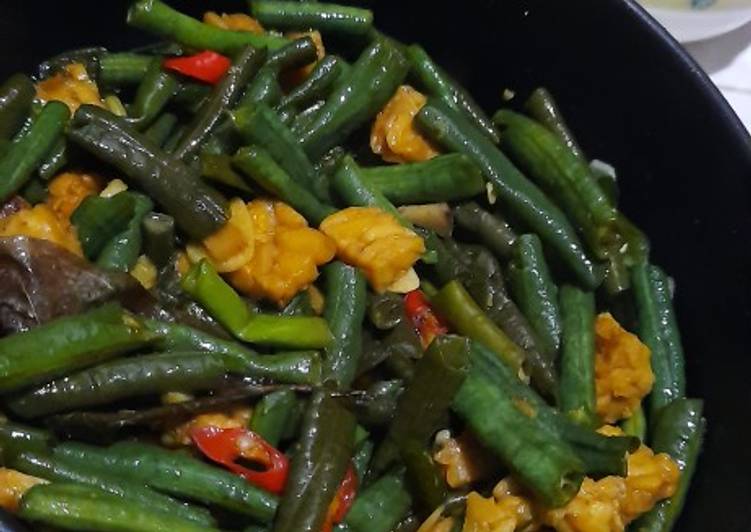 Oseng Kacang Panjang + Tempe