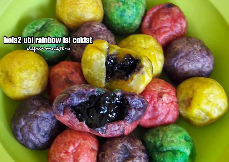 Bola2 ubi rainbow isi coklat