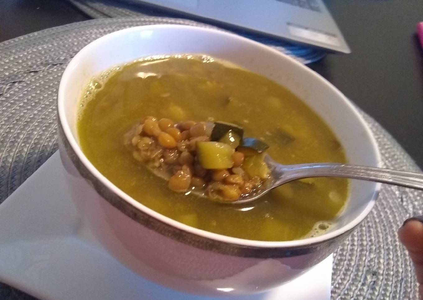 Lentejas con calabacín