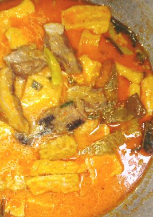 Foto resep 53. Lodeh iwak pe (ikan pari)