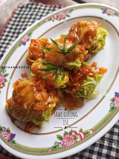 Foto resep Sawi Gulung Isi