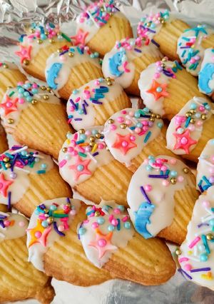 Una foto de Galletas de mantequilla decoradas con motivo sirenas