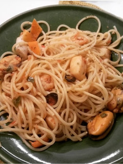 Una foto de Spaghetti frutti di mare