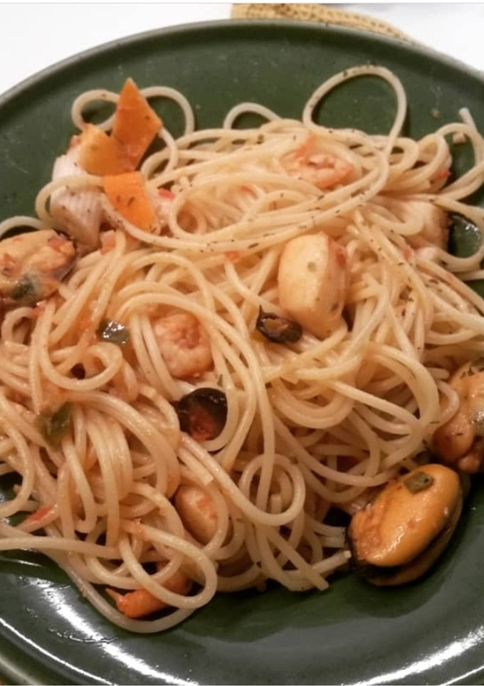 Una foto de Spaghetti frutti di mare