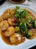 Black pepper Prawns with Broccoli