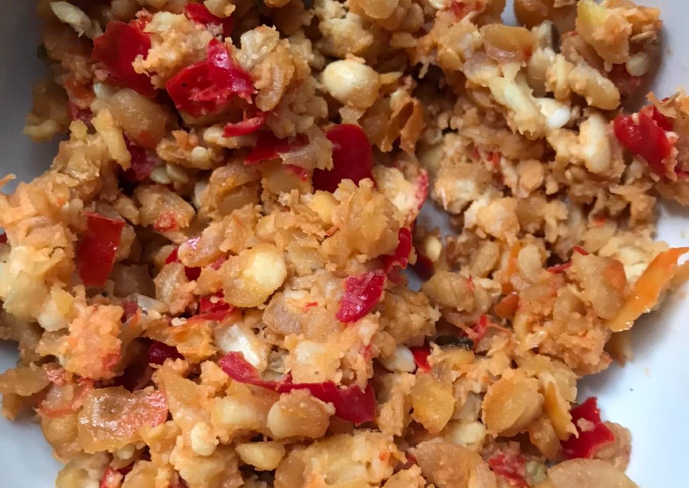Sambal kemiri Tempe