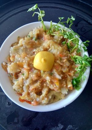 A picture of Aloo Baingan Ka Bharta.