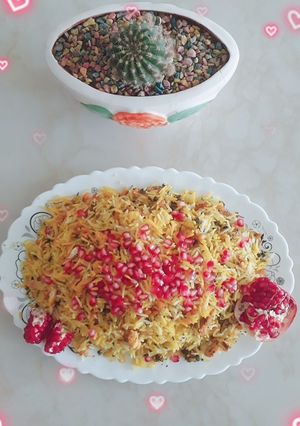 عکسی از دستور انار پلو مجلسی من 😍