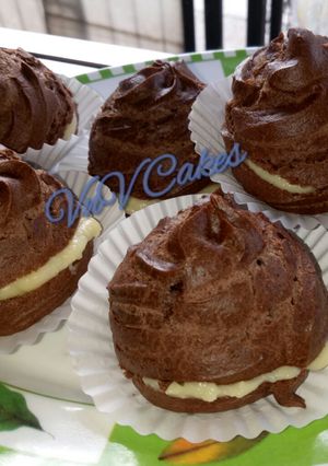 Foto resep Soes coklat vla vanilla