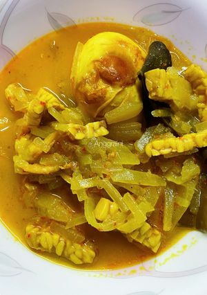 Foto resep 1.Lodeh Labu siam, tempe & Telor (tanpa santan)
