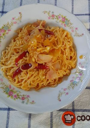 รูปของ บะหมี่กึ่งฯเบคอนพริกแห้ง