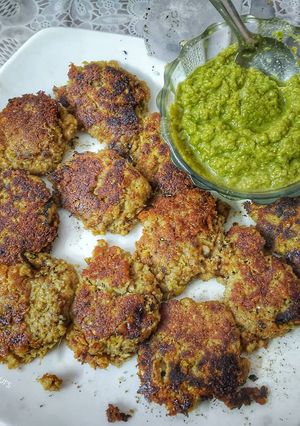 A picture of Mutton shami kabab.