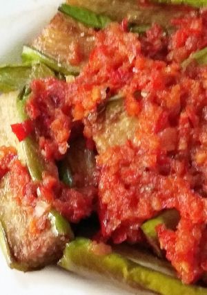 Foto resep Terong hijau balado