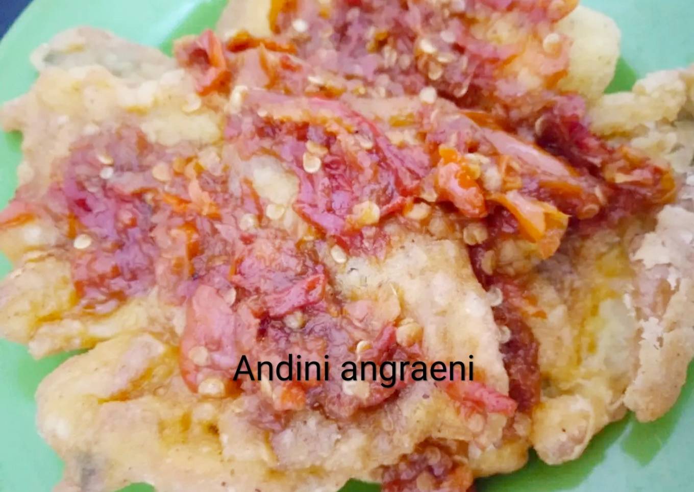 Telur crispy geprek