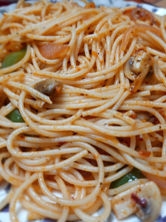 A picture of Spaghetti Pasta (Indian style).