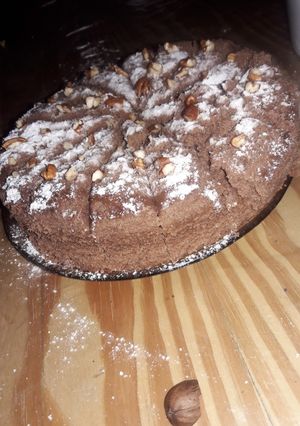 Una foto de Bizcochuelo de chocolate y nuez al microondas