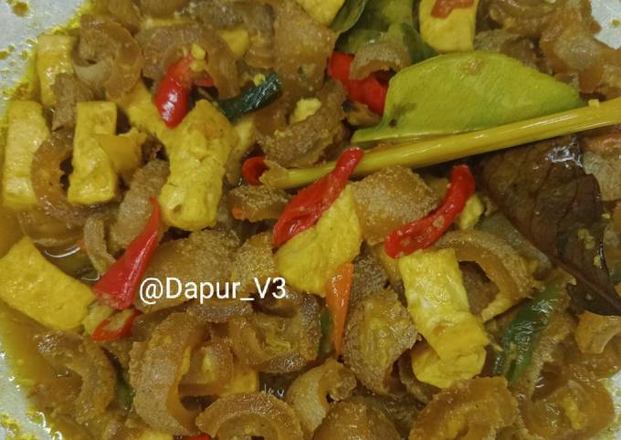 Cara praktis buat Kikil bumbu kuning  nagih banget