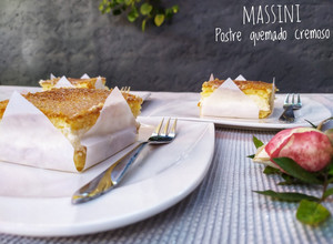 Una foto de MASSINI/postre quemado cremoso