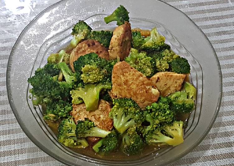 Resep Tahu tofu brokoli saus tiram Anti Gagal