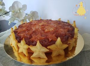 Una foto de Tarta de Carambolo ó Star fruit al caramelo!!!