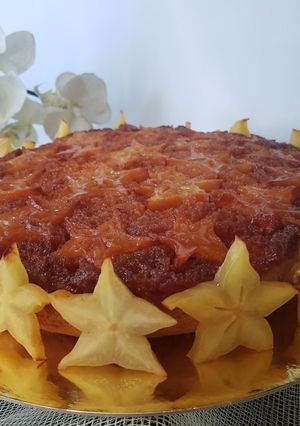 Una foto de Tarta de Carambolo ó Star fruit al caramelo!!!